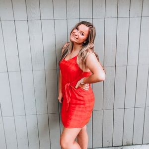 American Eagle Red Wrap Dress